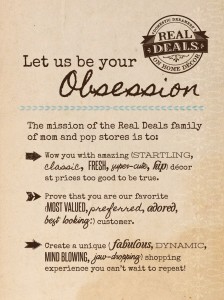 Real Deals Obsession Statement