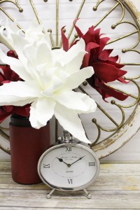 White & Red Flower Display