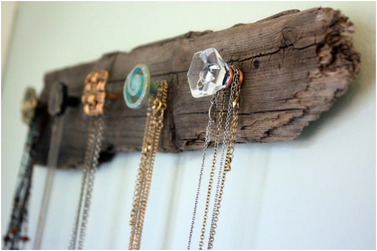 Unique Driftwood Jewelry Hooks 